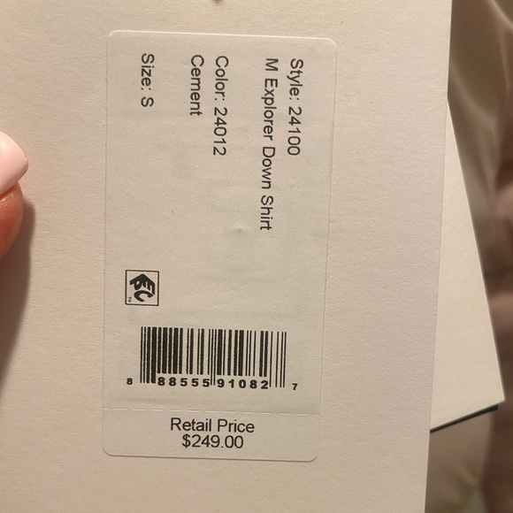 Obermeyer Down Explorer Shirt Jacket Cement Beige NEW small men’s, medium women - Picture 16 of 16